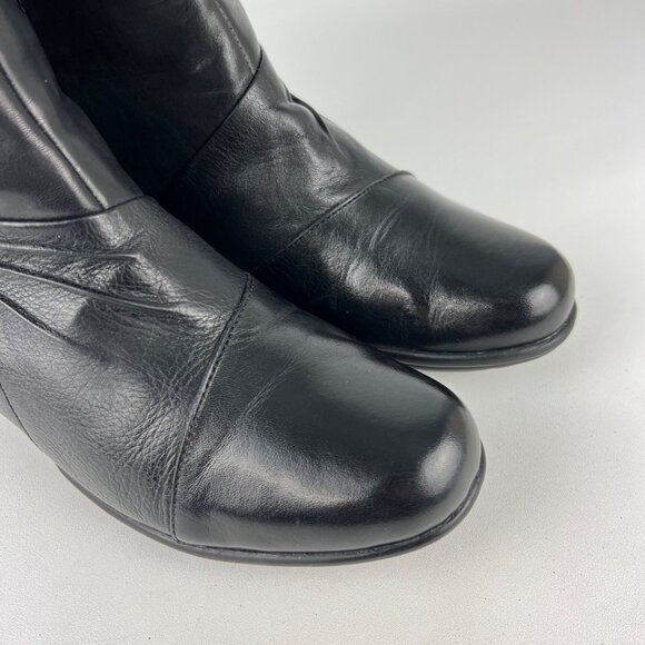 Clarks Black Heeled Boots - Picture 9 of 16